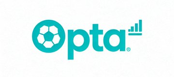 Opta体育分析合作Logo，青色字体标注知名足球数据供应商Opta的品牌标识，体现数据源权威性。